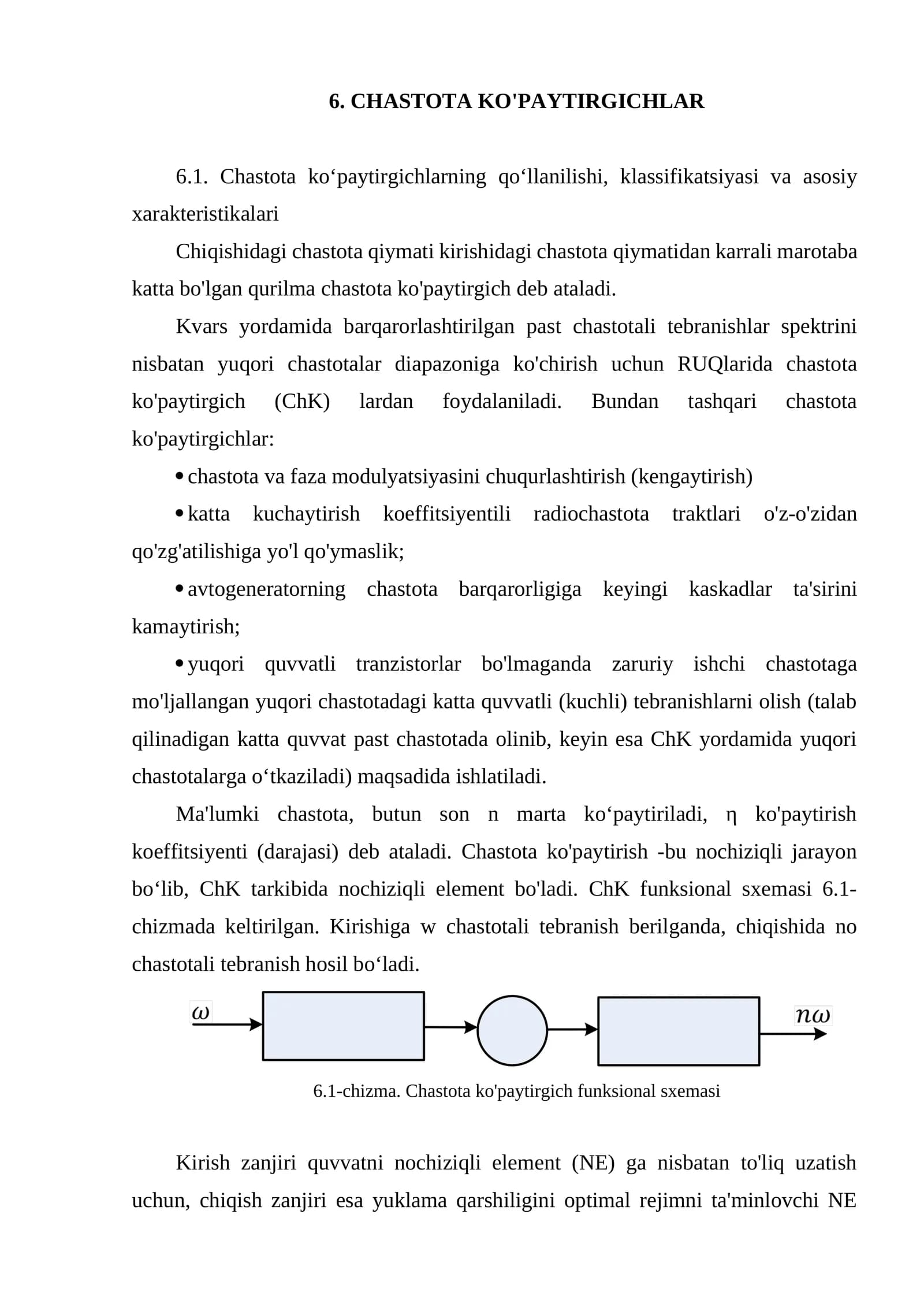 CHASTOTA KO'PAYTIRGICHLAR