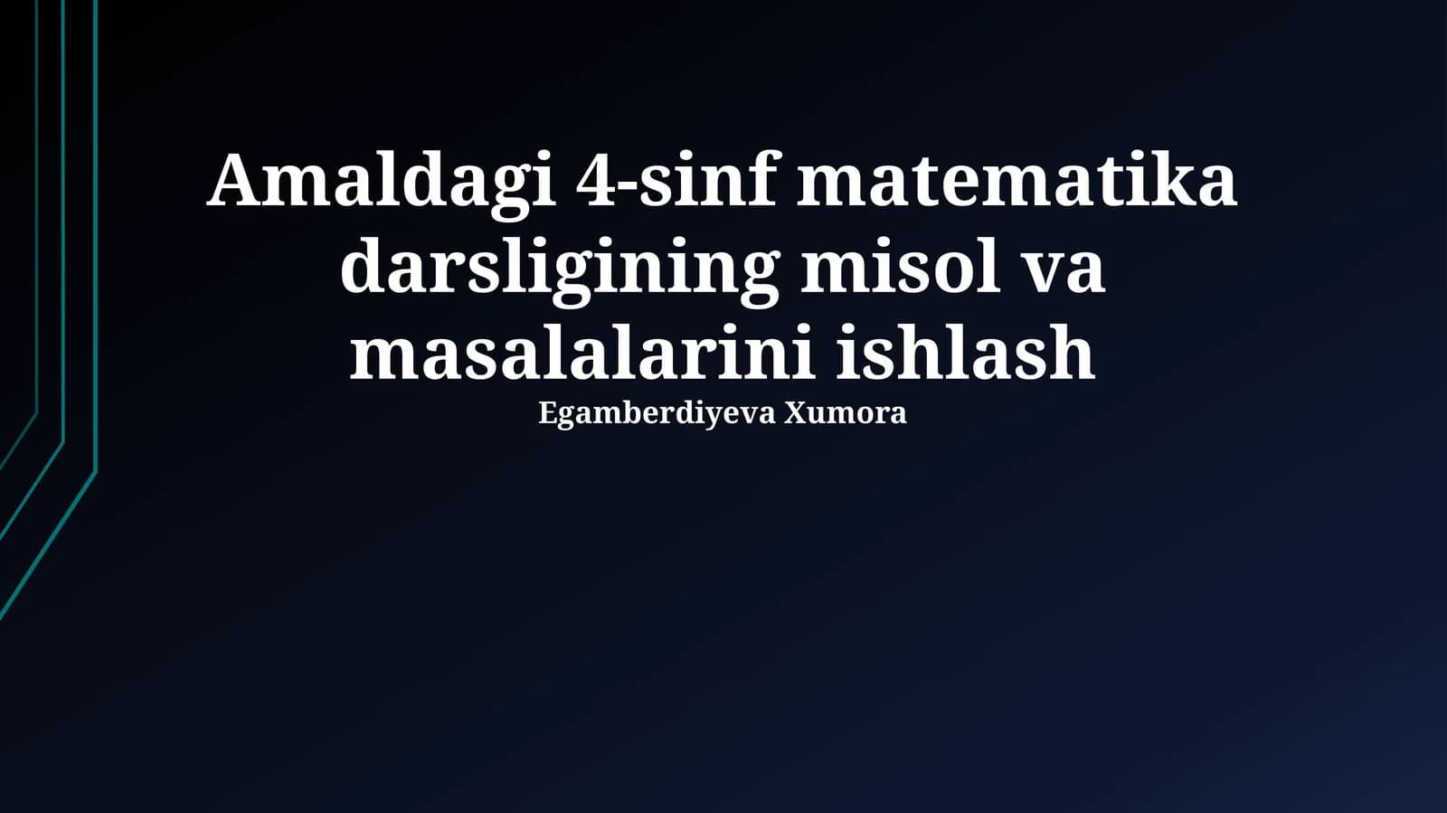 4-sinf matematika darsligi misol va masalalari
