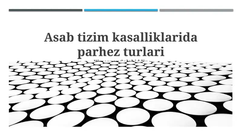 Nerv tizimi kasalliklari uchun parhez turlari