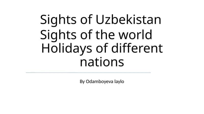 Sights of Uzbekistan