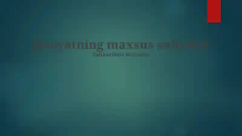 Jinoyatning maxsus predmeti