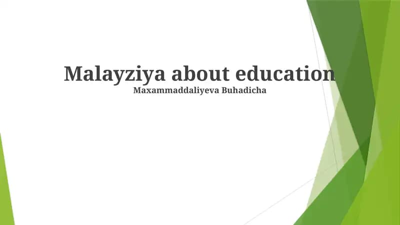 Malayziya Ta'lim Tizimi