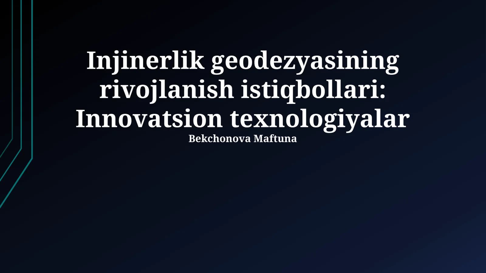 Innovatsion Texnologiyalar