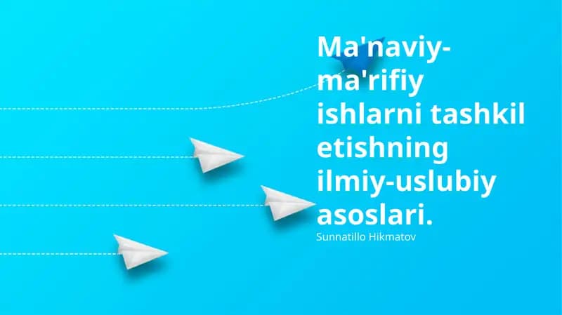 Ma'naviy-ma'rifiy ishlar