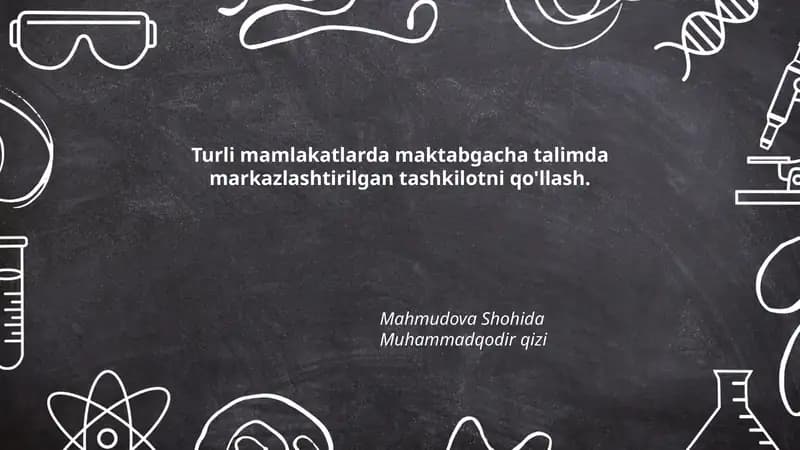 Markazlashtirishning maktabgacha ta'limdagi afzalliklari