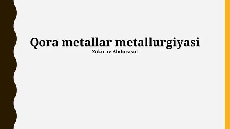 Temir Metallurgiyasi