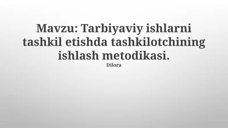 Innovatsion yondashuvlar
