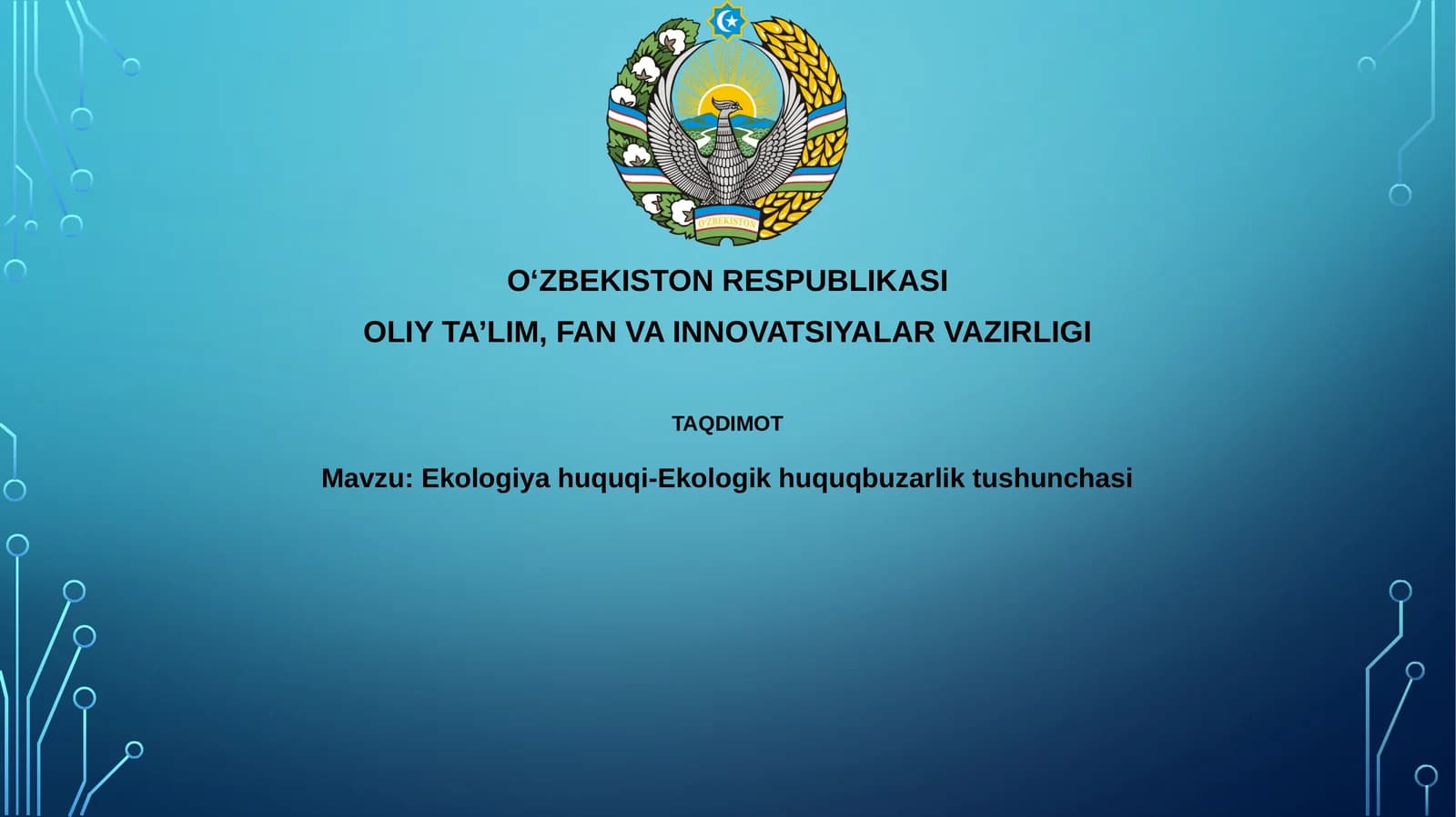 Ekologik huquqbuzarlik tushunchasi