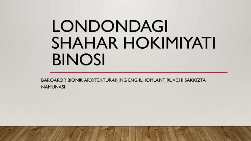 Londondagi shahar hokimiyati binosi