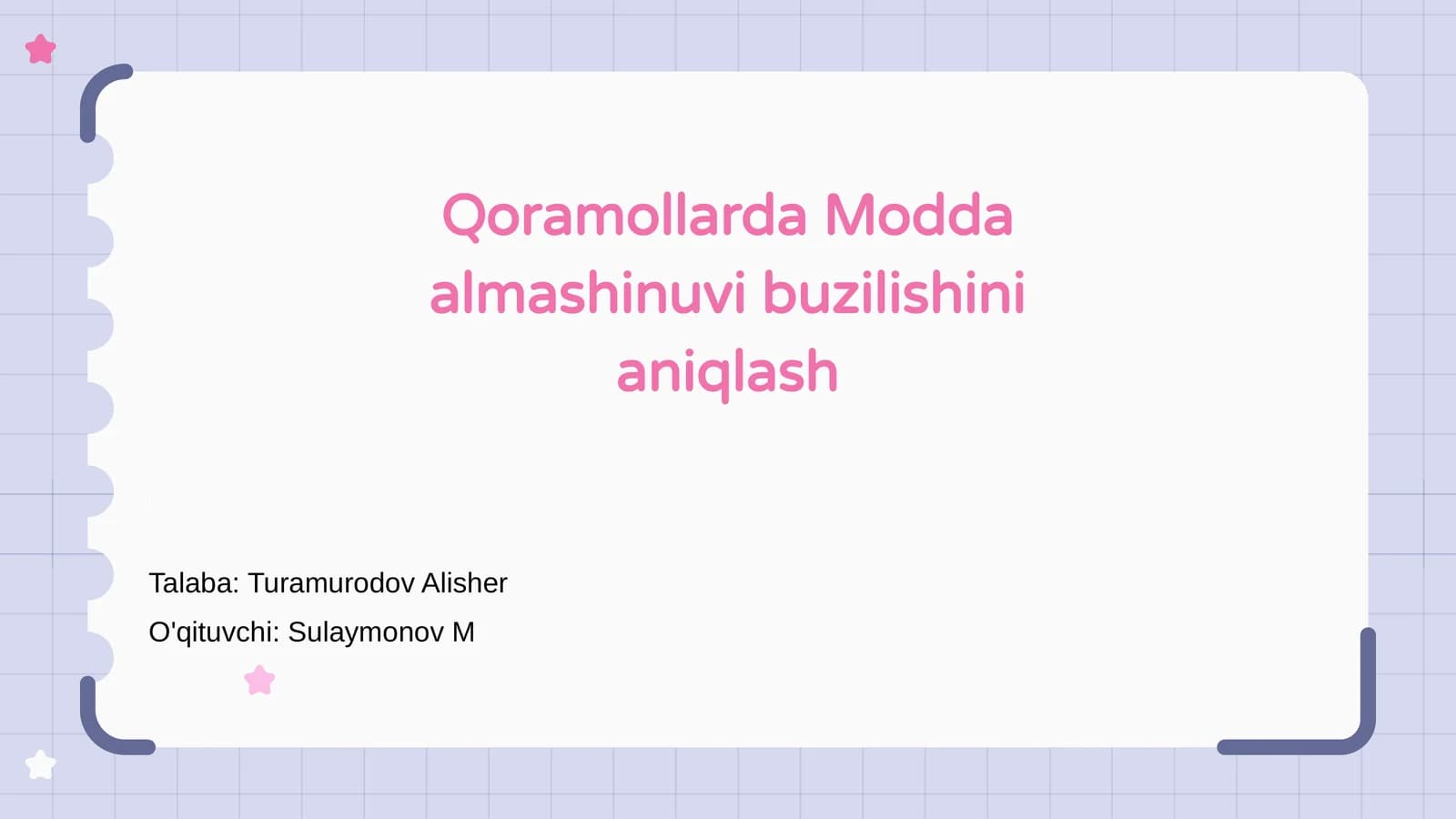 Qoramollarda Modda almashinuvi buzilishini aniqlash