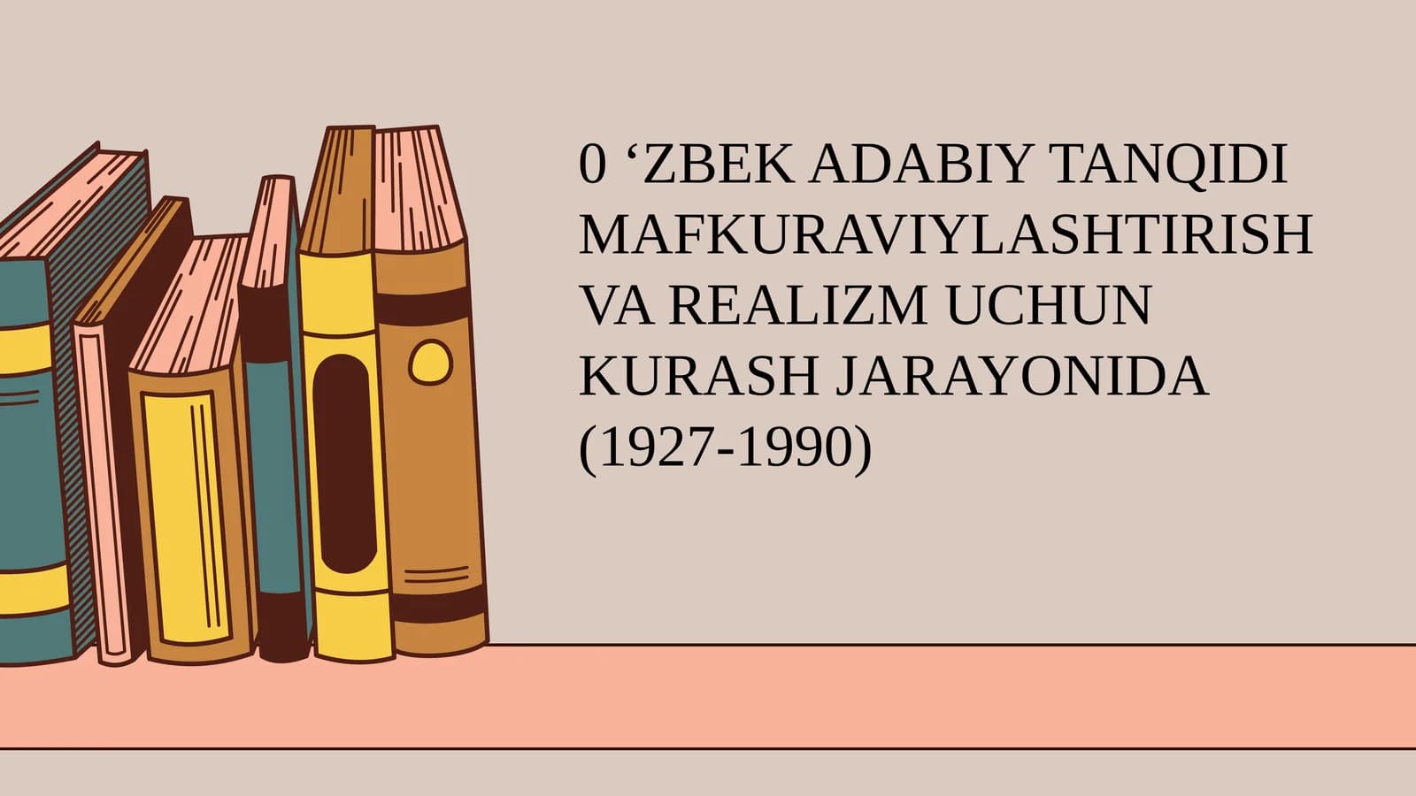 O'zbek adabiy tanqidi mafkuraviylashtirish va realizm uchun kurash jarayonida