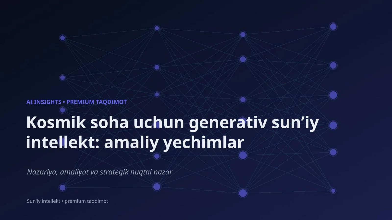 Generativ sunʼiy intellekt: amaliy yechimlar