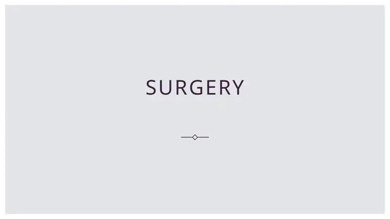 Introduction to Surgery