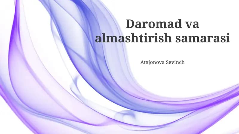 Daromad va almashtirish samarasi