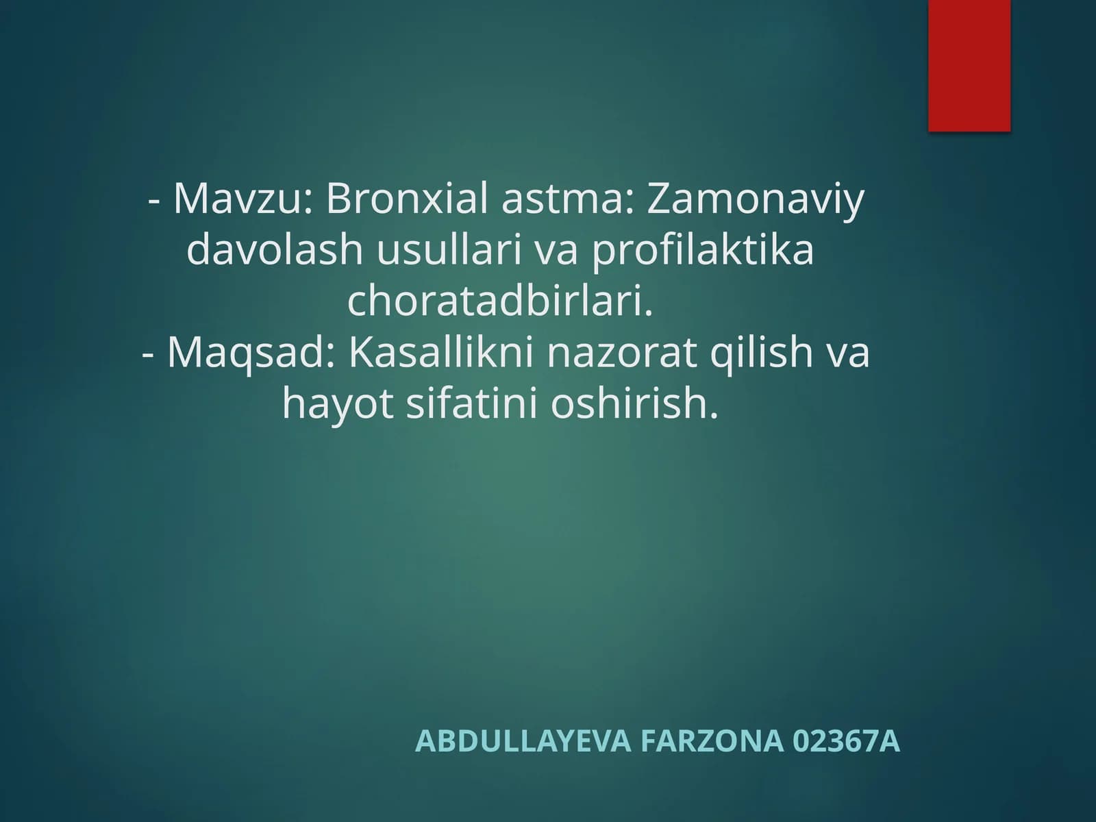 Bronxial astma