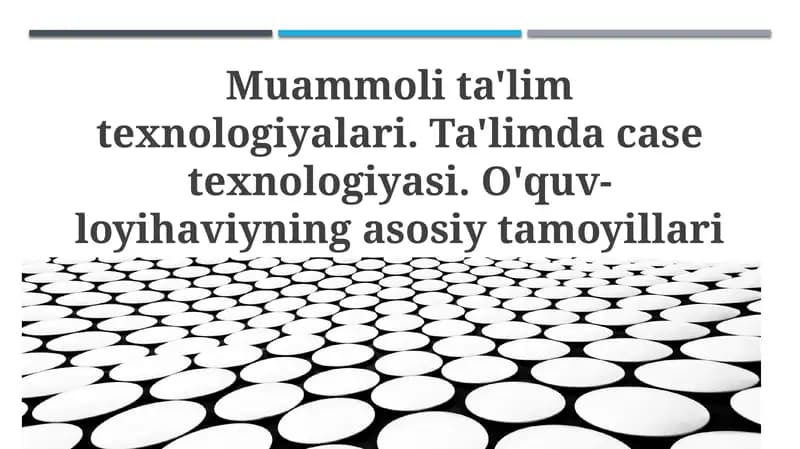 Muammolita'lim texnologiyalari
