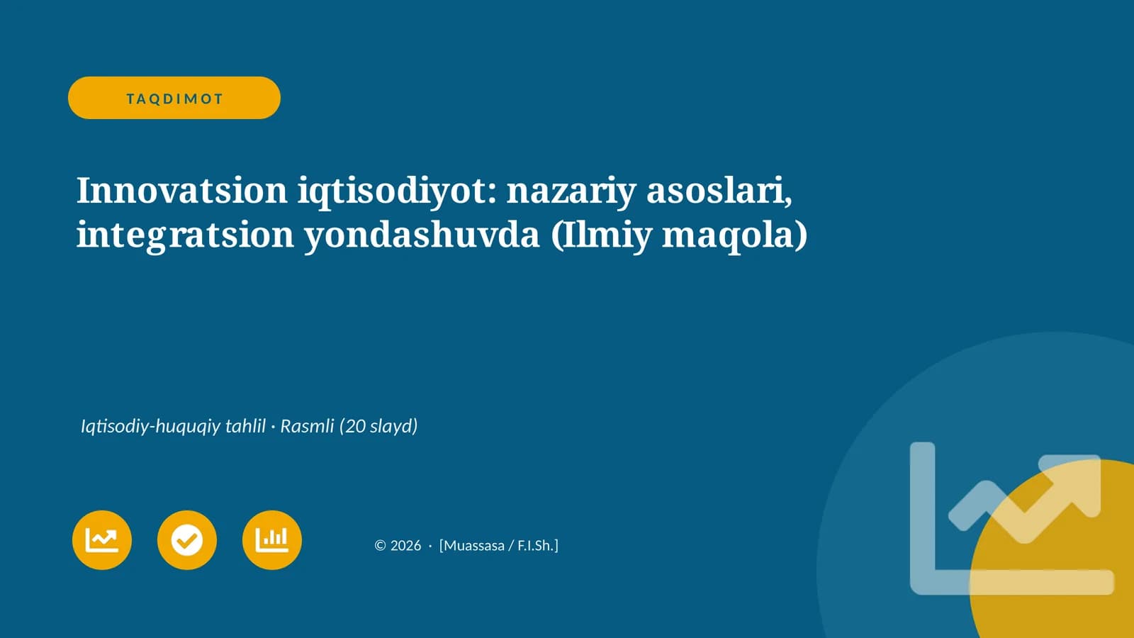 Innovatsion iqtisodiyot: nazariy asoslari, integratsion yondashuvda (Ilmiy maqola)