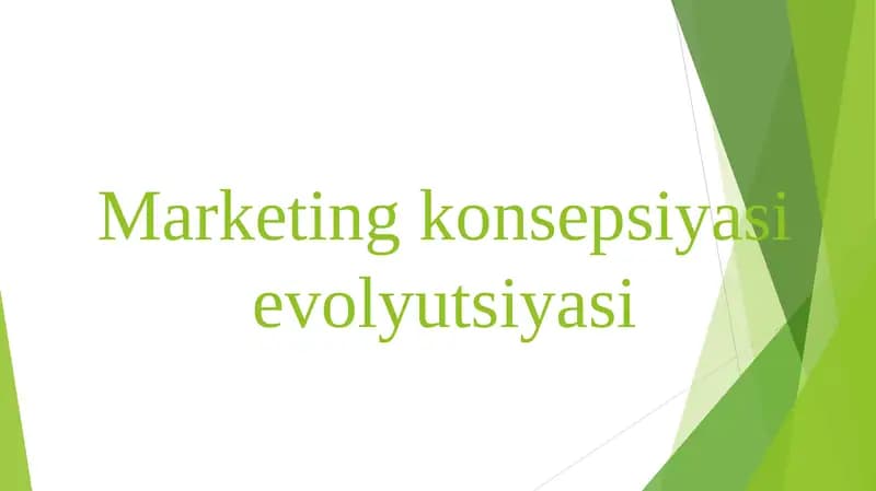 Marketing konsepsiyasi evolyutsiyasi