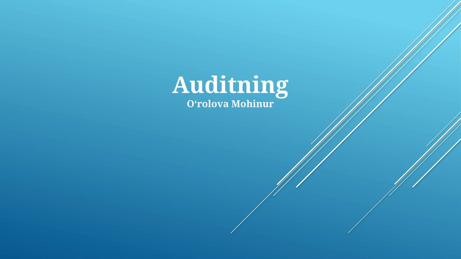 Auditning