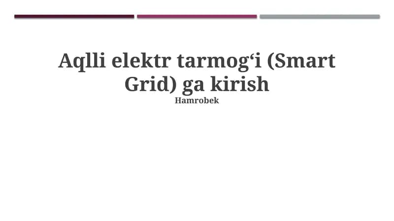 Aqlli Tarmoq: Ta'rif va asosiy tushunchalar