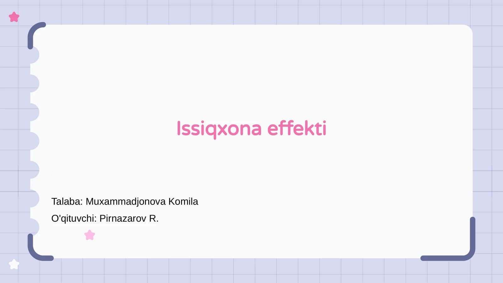 Issiqxona effekti