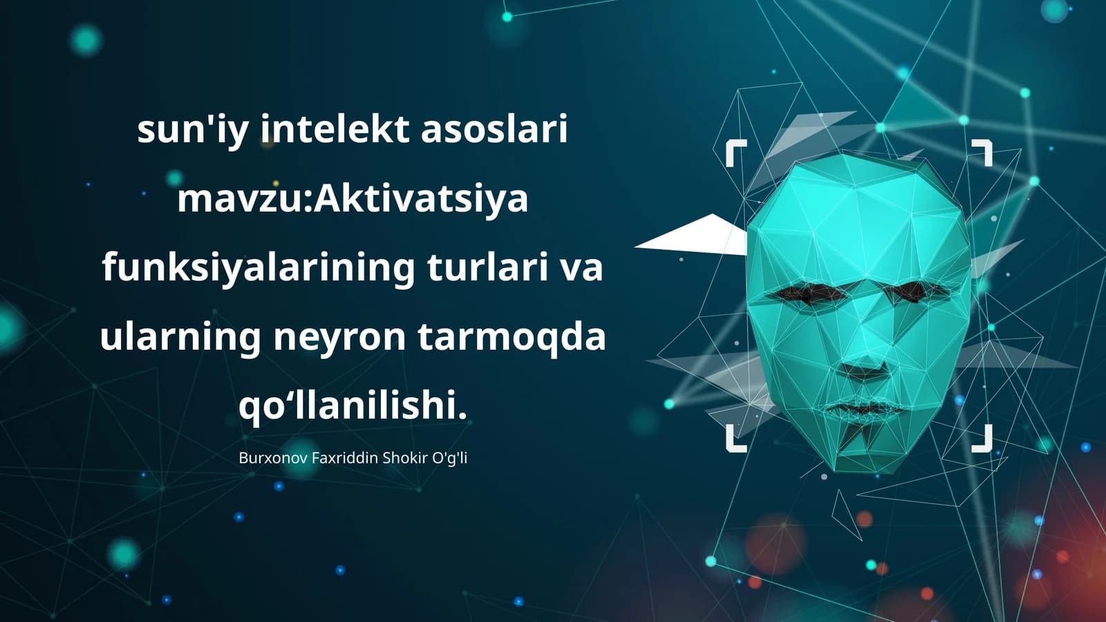 Aktivatsiya funksiyalarining turlari va ularning neyron tarmoqda qo‘llanilishi