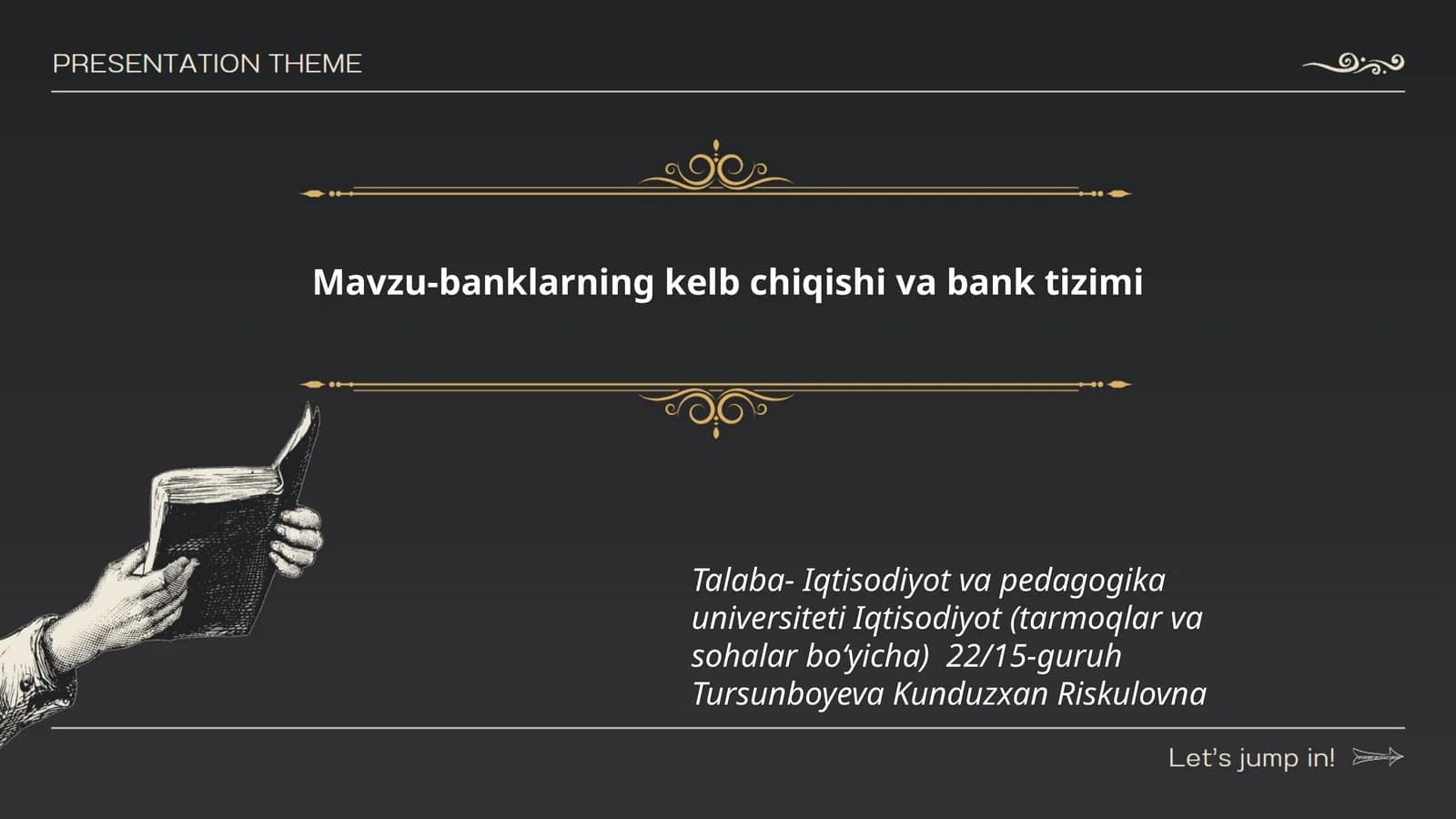 Mavzu-banklarning kelb chiqishi va bank tizimi