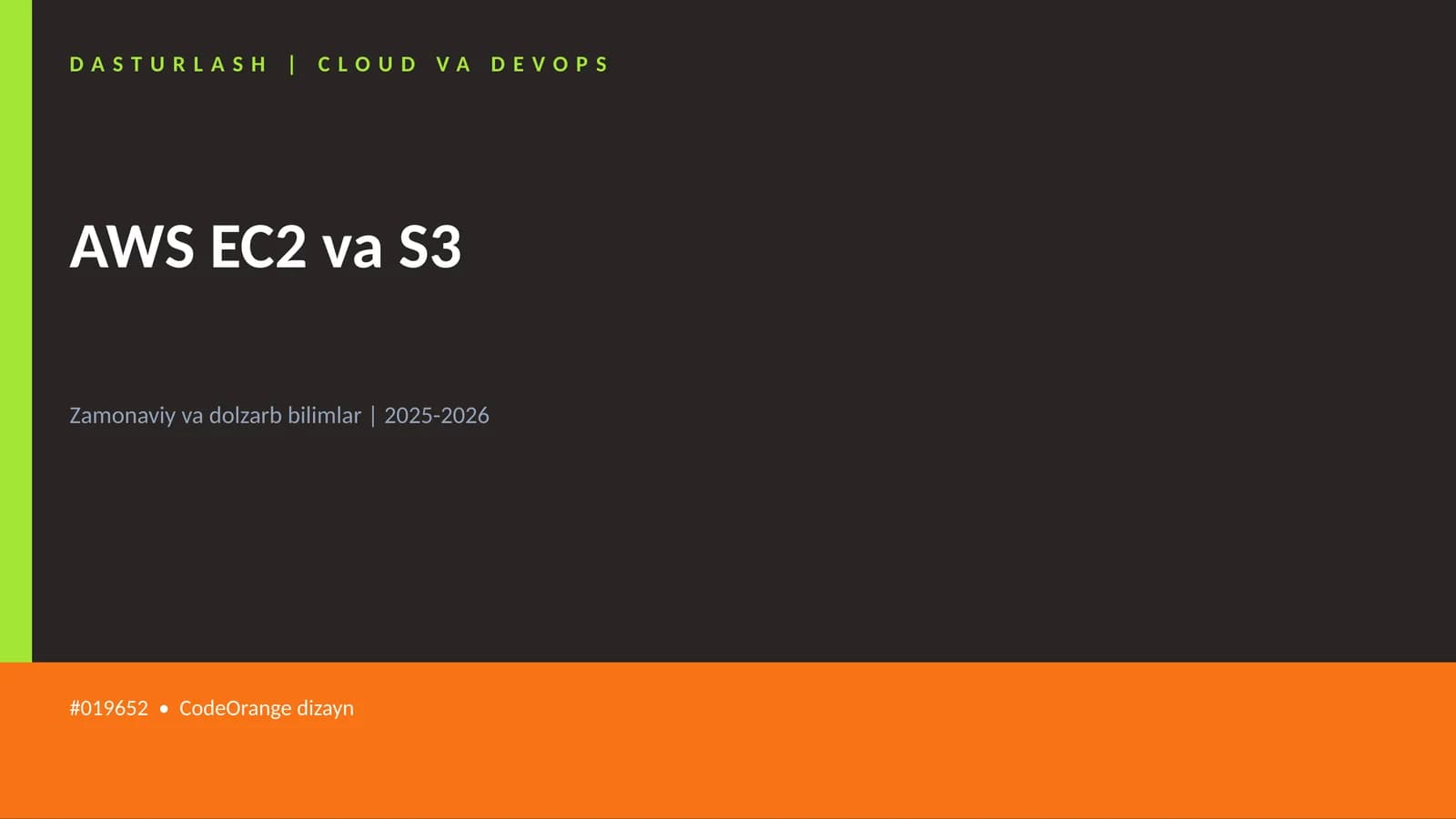 AWS EC2 va S3