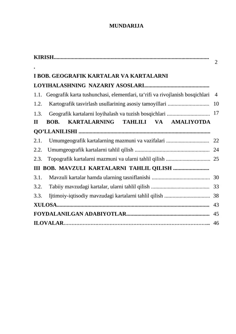 Geografik kartalarda voqea va hodisalarni tasvirlashda qo‘llaniladigan kartografik tasvirlash usullarini o‘rganish hamda ularni tahlil qilish