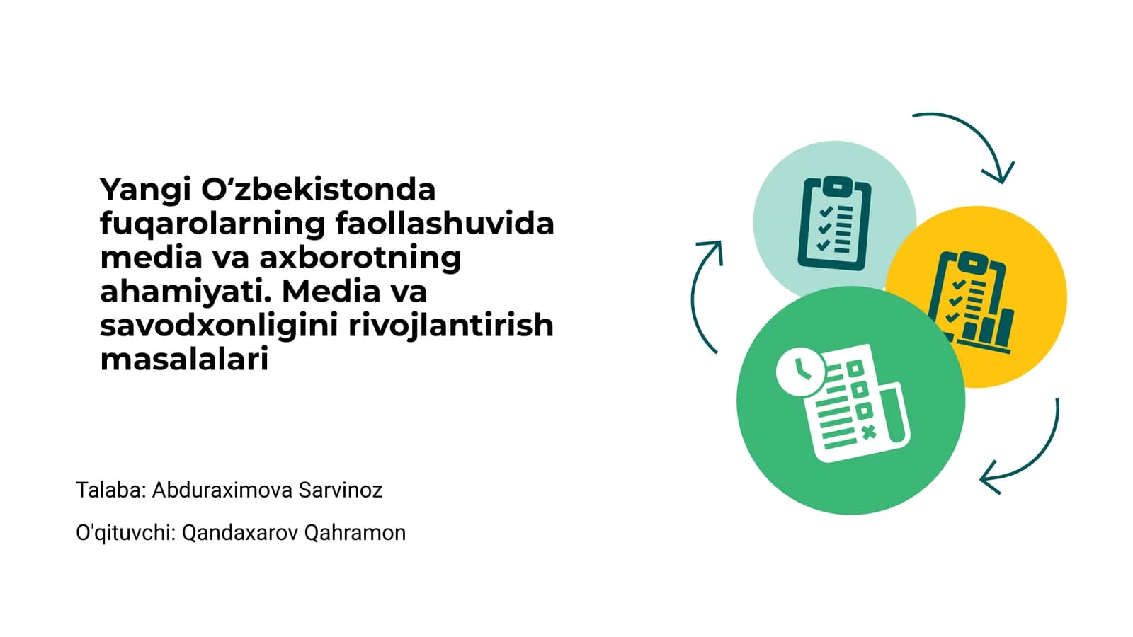 Media va axborotning ahamiyati