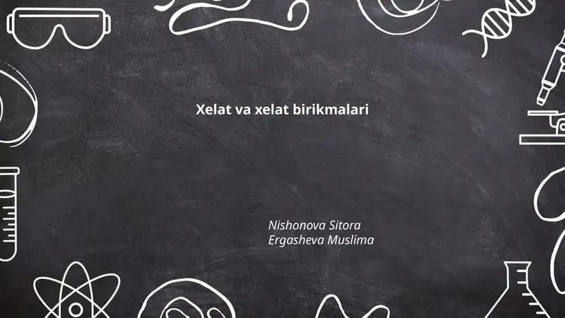 Xelat va xelat birikmalari