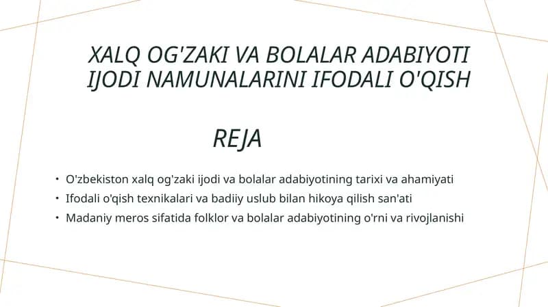 Xalq og'zaki ijodining tarixi