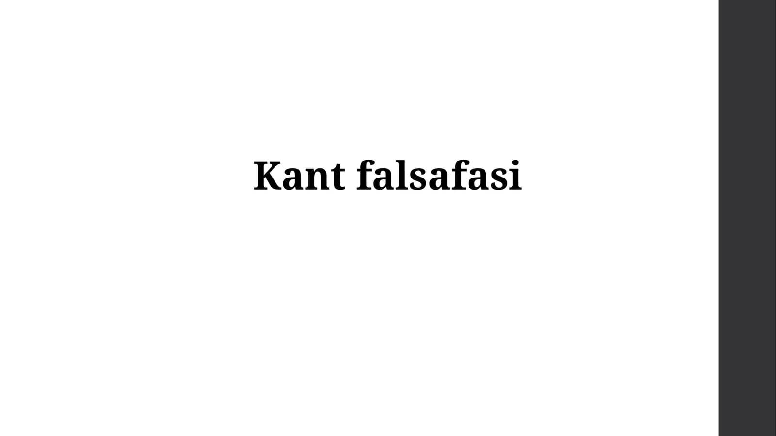 Kant falsafasi