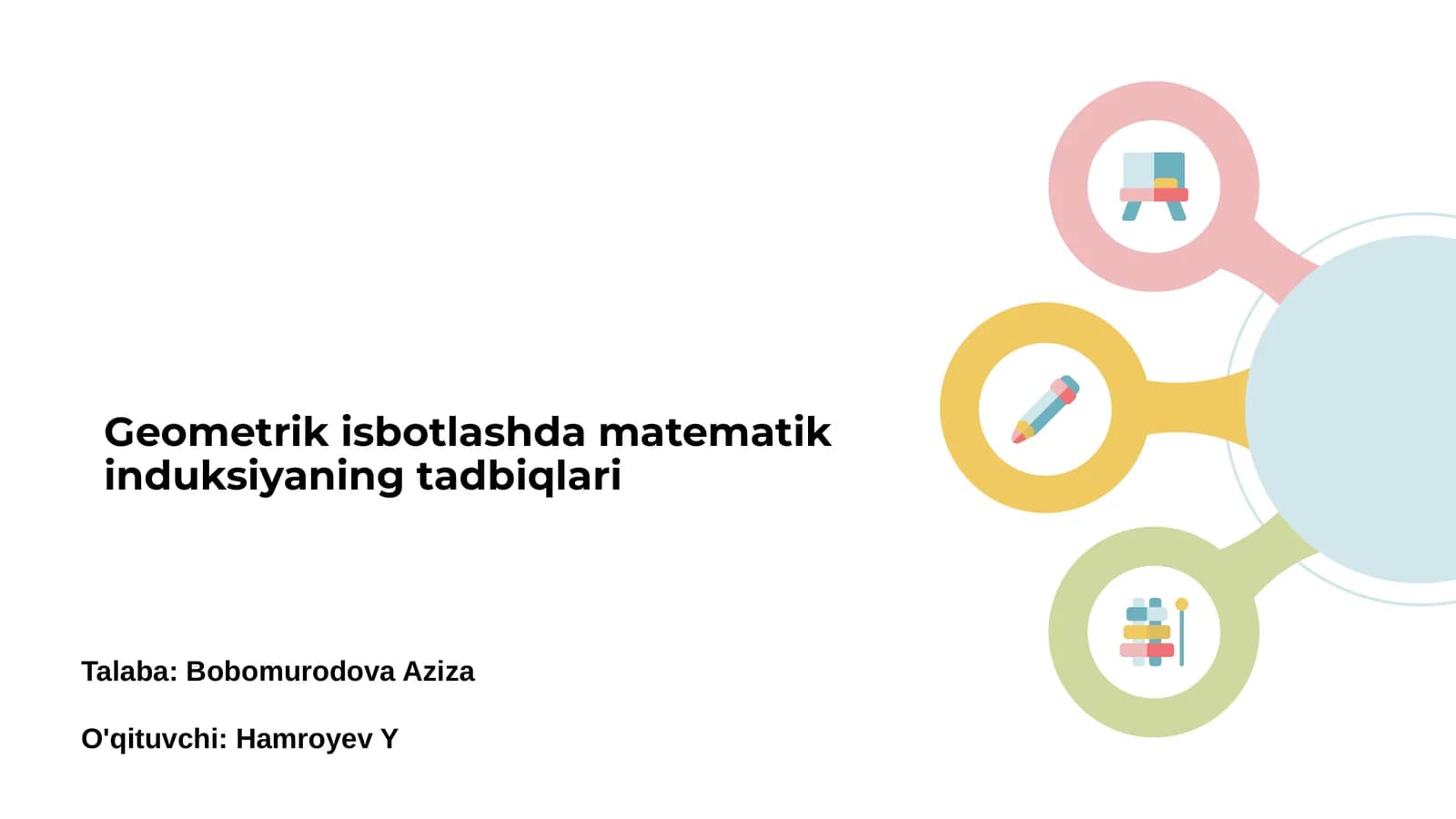 Geometrik isbotlashda matematik induksiyaning tadbiqlari