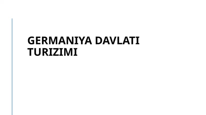 Germaniya davlati turizimi