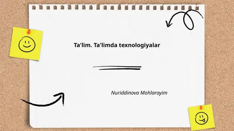 Ta'limda raqamli pedagogika va yangi metodlar