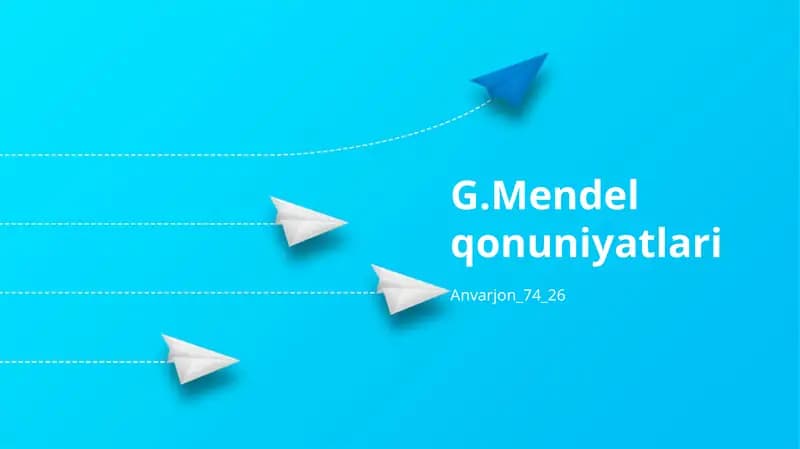 G.Mendel qonuniyatlari