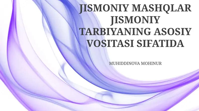 Jismoniy Mashqlar