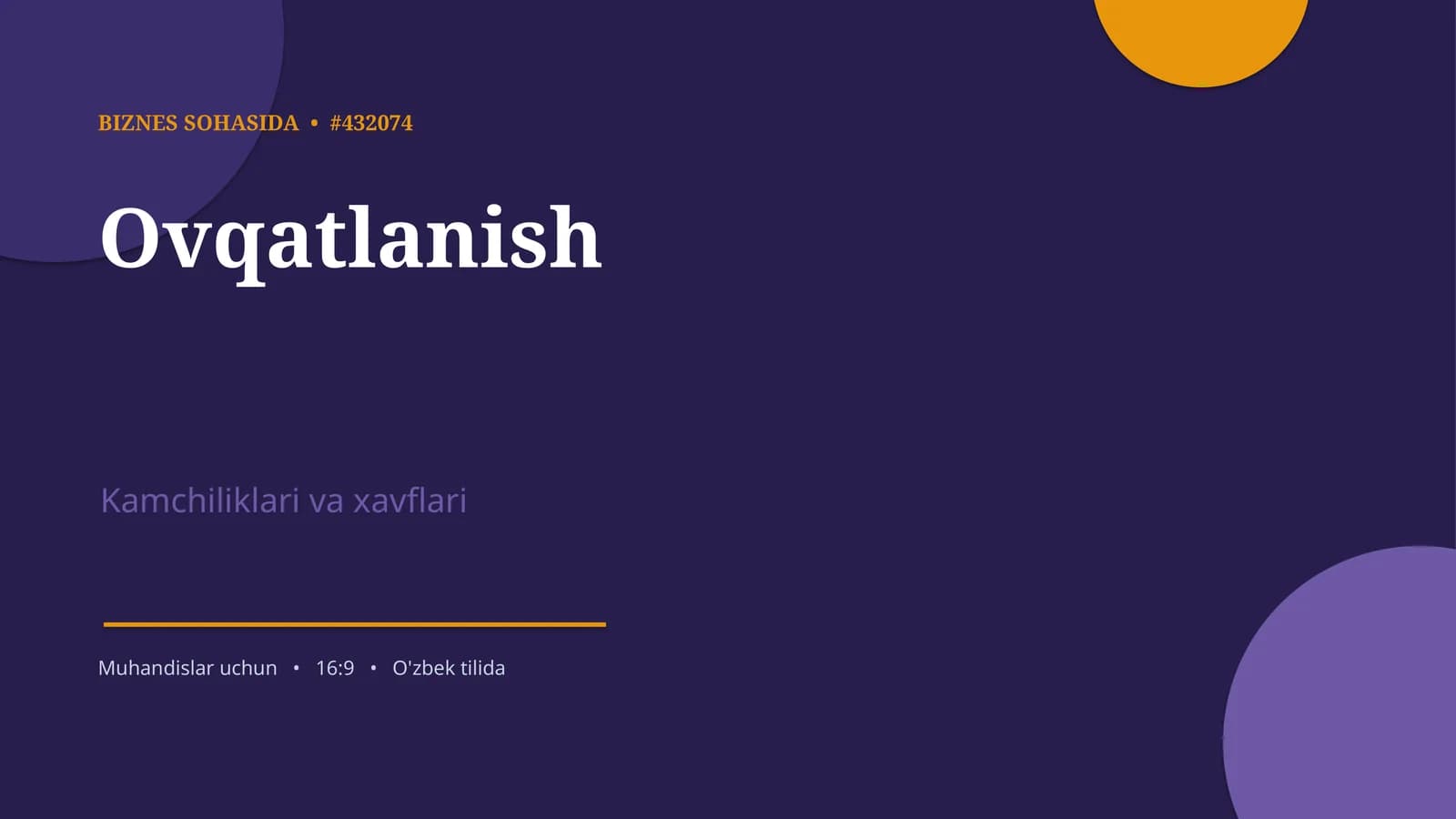 Ovqatlanish