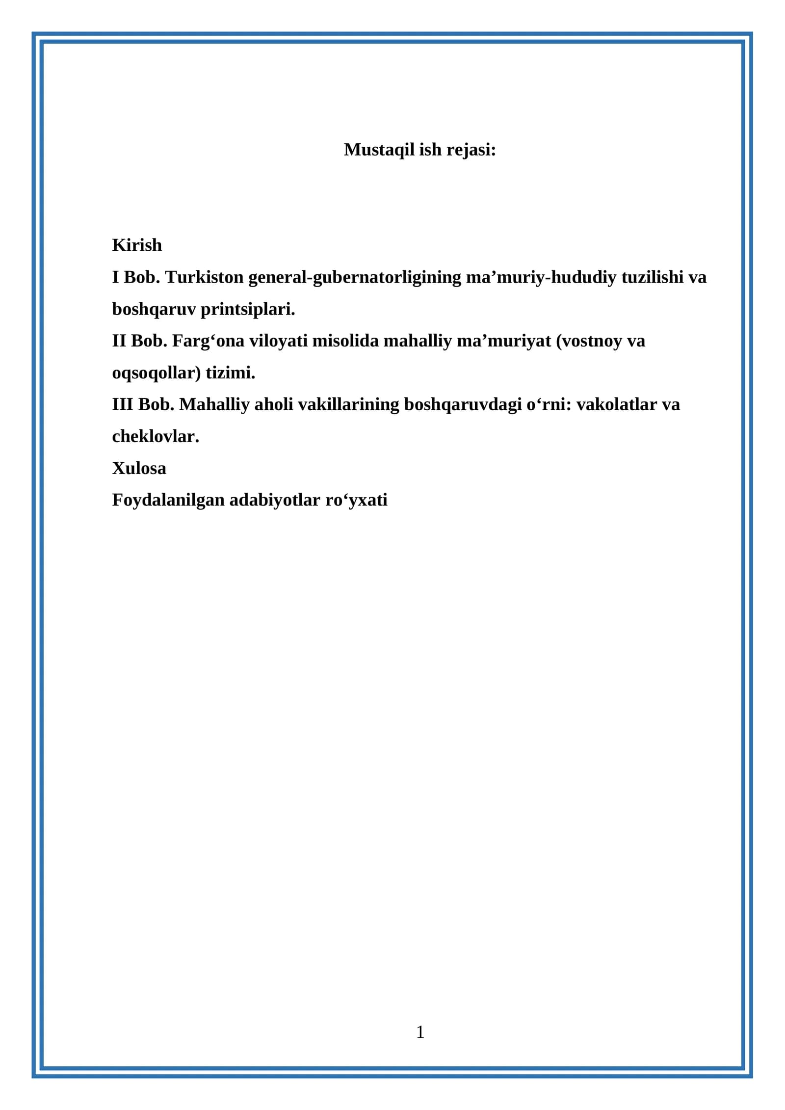 Turkiston general-gubernatorligining ma’muriy-hududiy tuzilishi va boshqaruv printsiplari