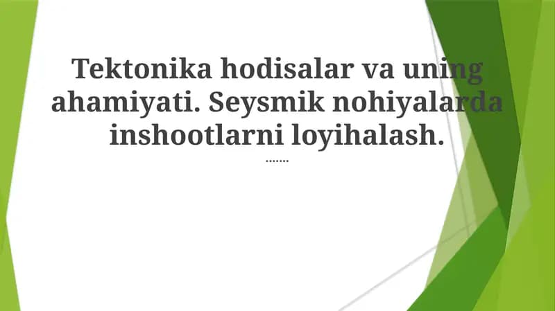 Zilzilaga chidamli loyihalash