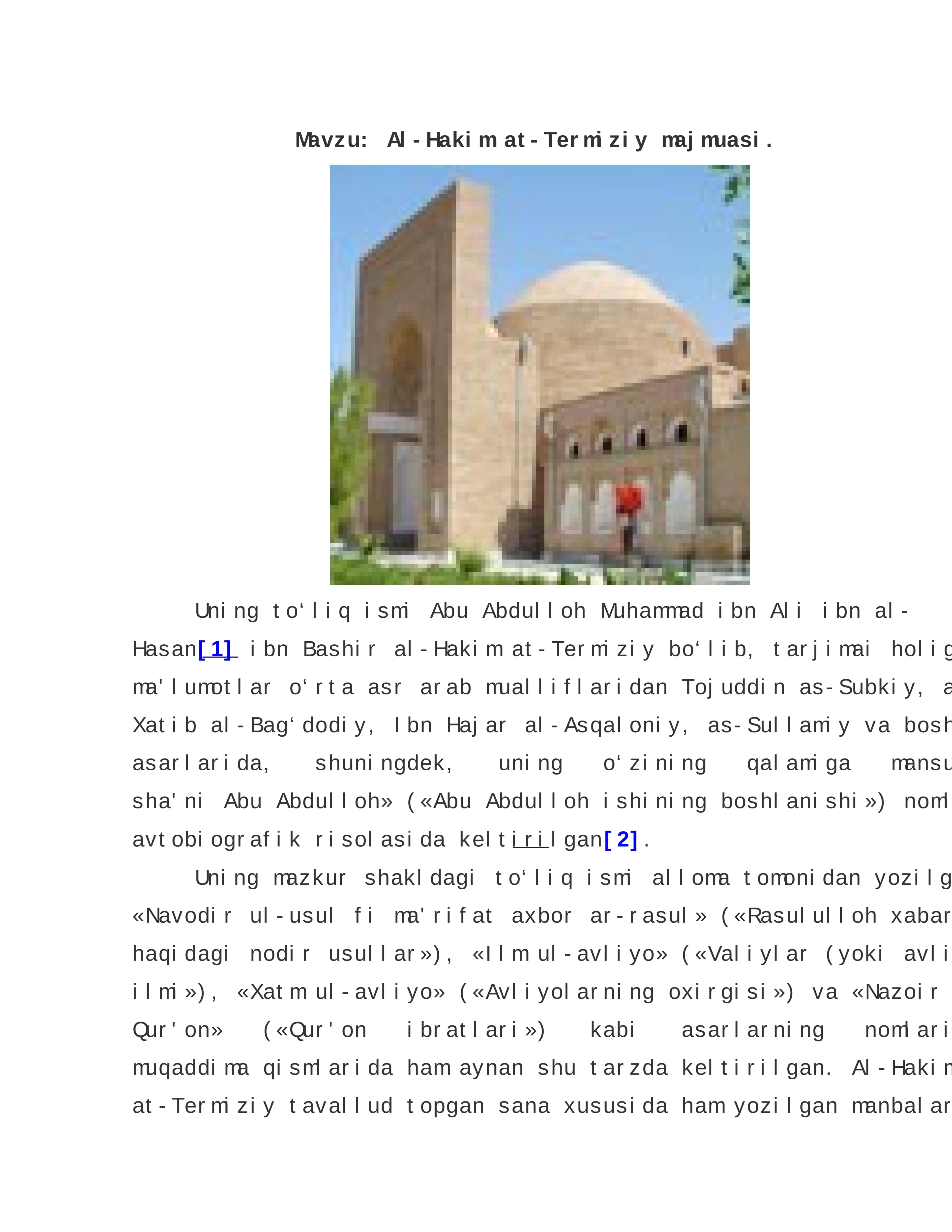 Al-Hakim at-Termiziy majmuasi