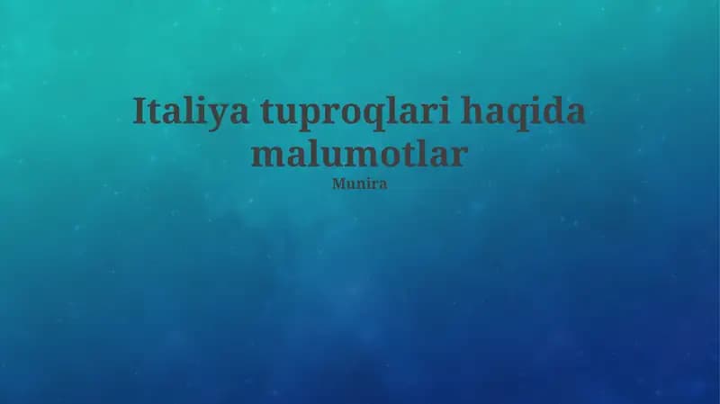 Italiya tuproqlari
