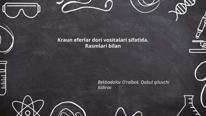 Kraun eferlar dori vositalari sifatida