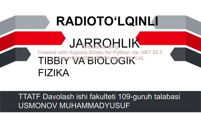 Radiotoʻlqinli jarrohlik