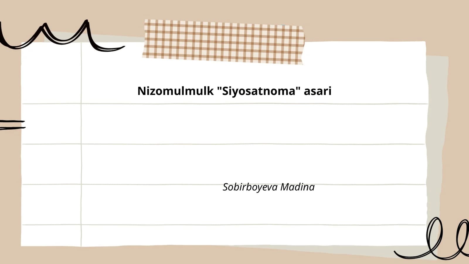 Nizomulmulk "Siyosatnoma" asari