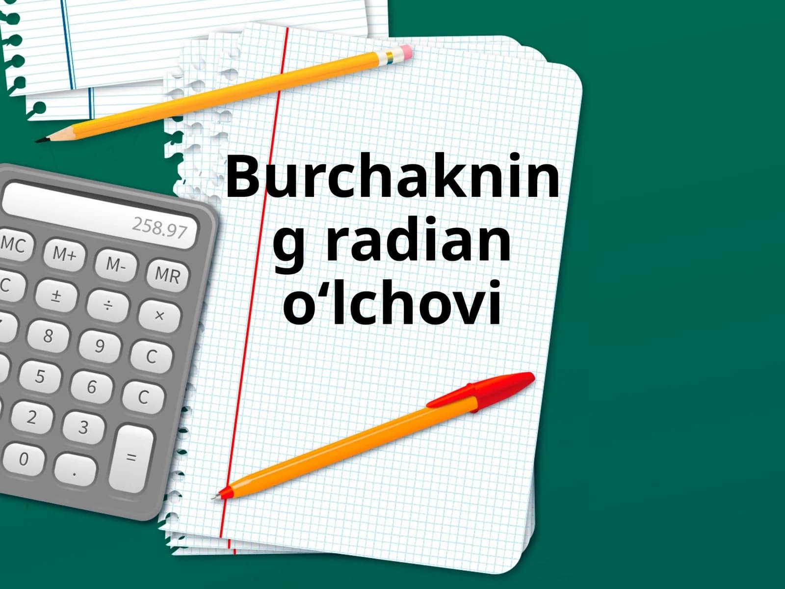 9-sinf algebra.Burchakning radian o'lchovi