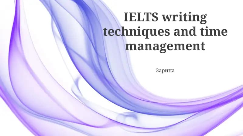IELTS writing techniques and time management