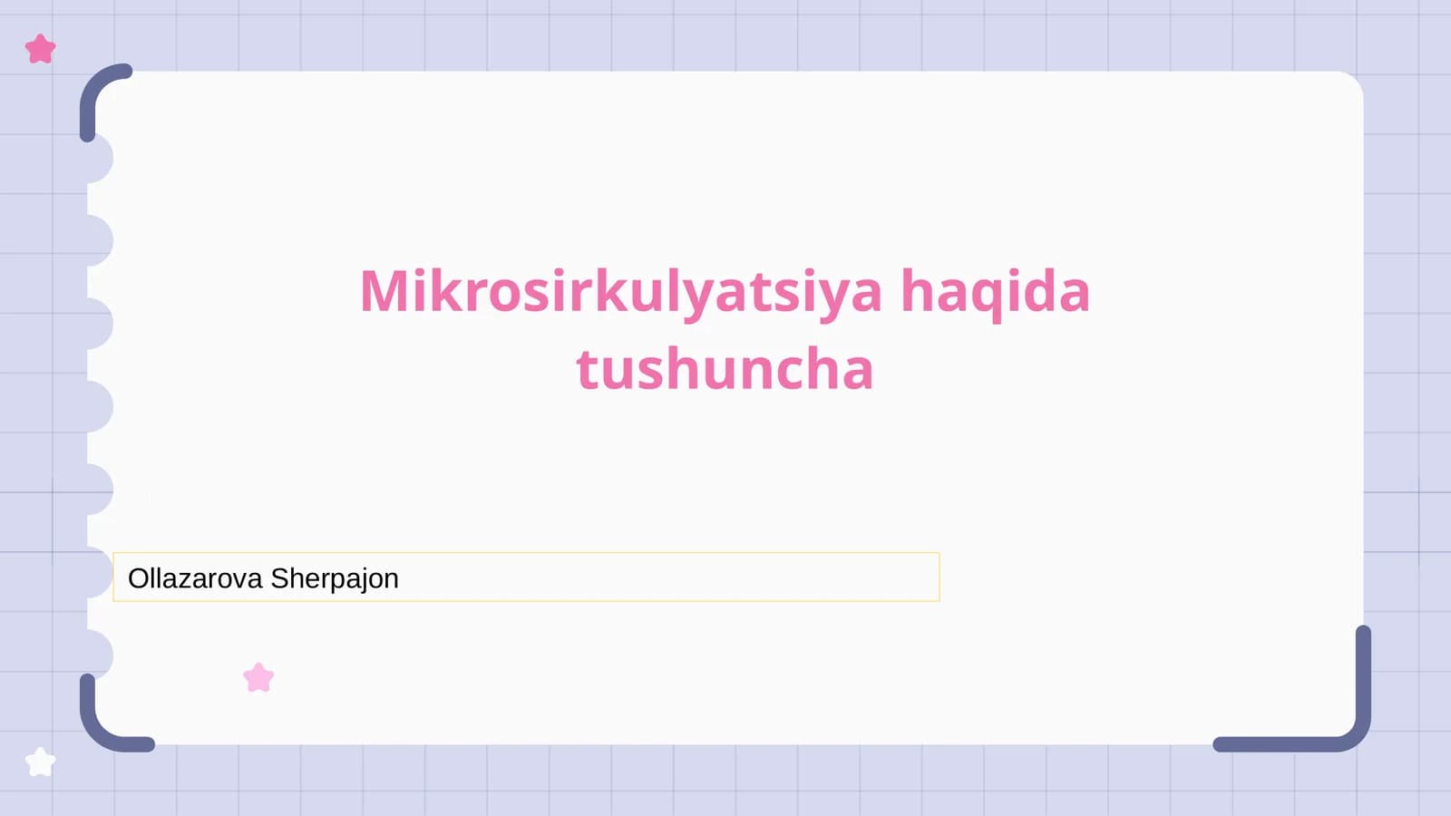 Mikrosirkulyatsiya haqida tushuncha