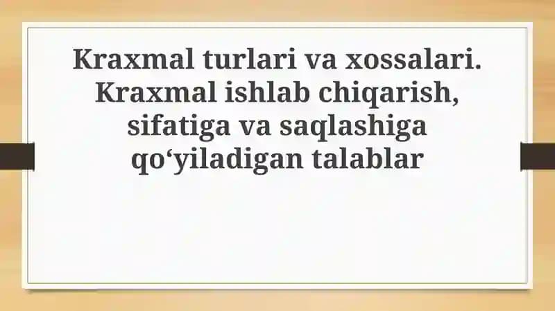 Kraxmalturlarivaxossalari
